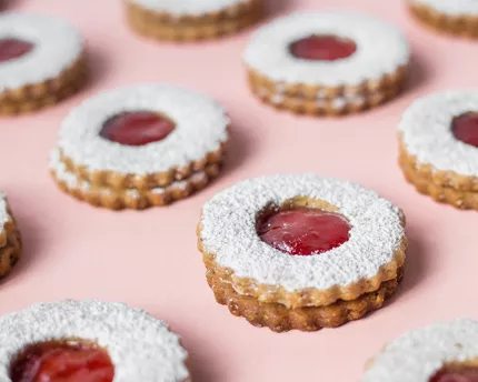 Biscuits linzer à la fraise