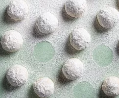 Biscuits boules de neige saupoudrés de sucre à glacer